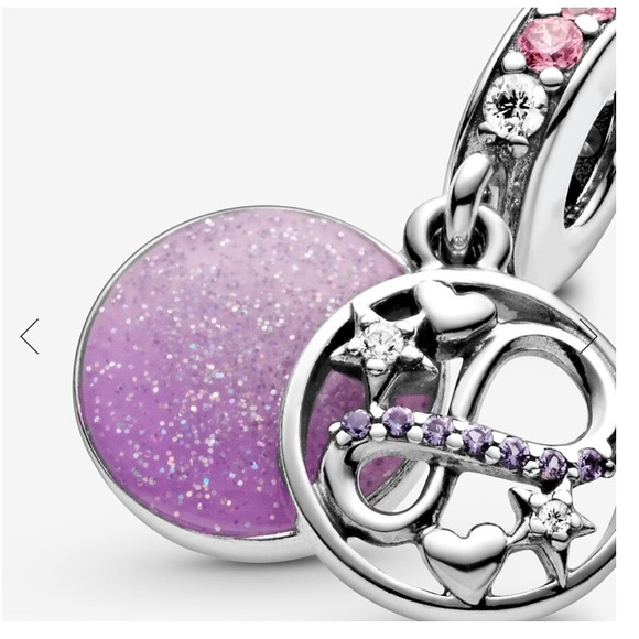 💜Glittering Infinity Hearts & Stars Dangle Charm💜Fits All Pandora Bracelets💜 - Picture 3 of 8